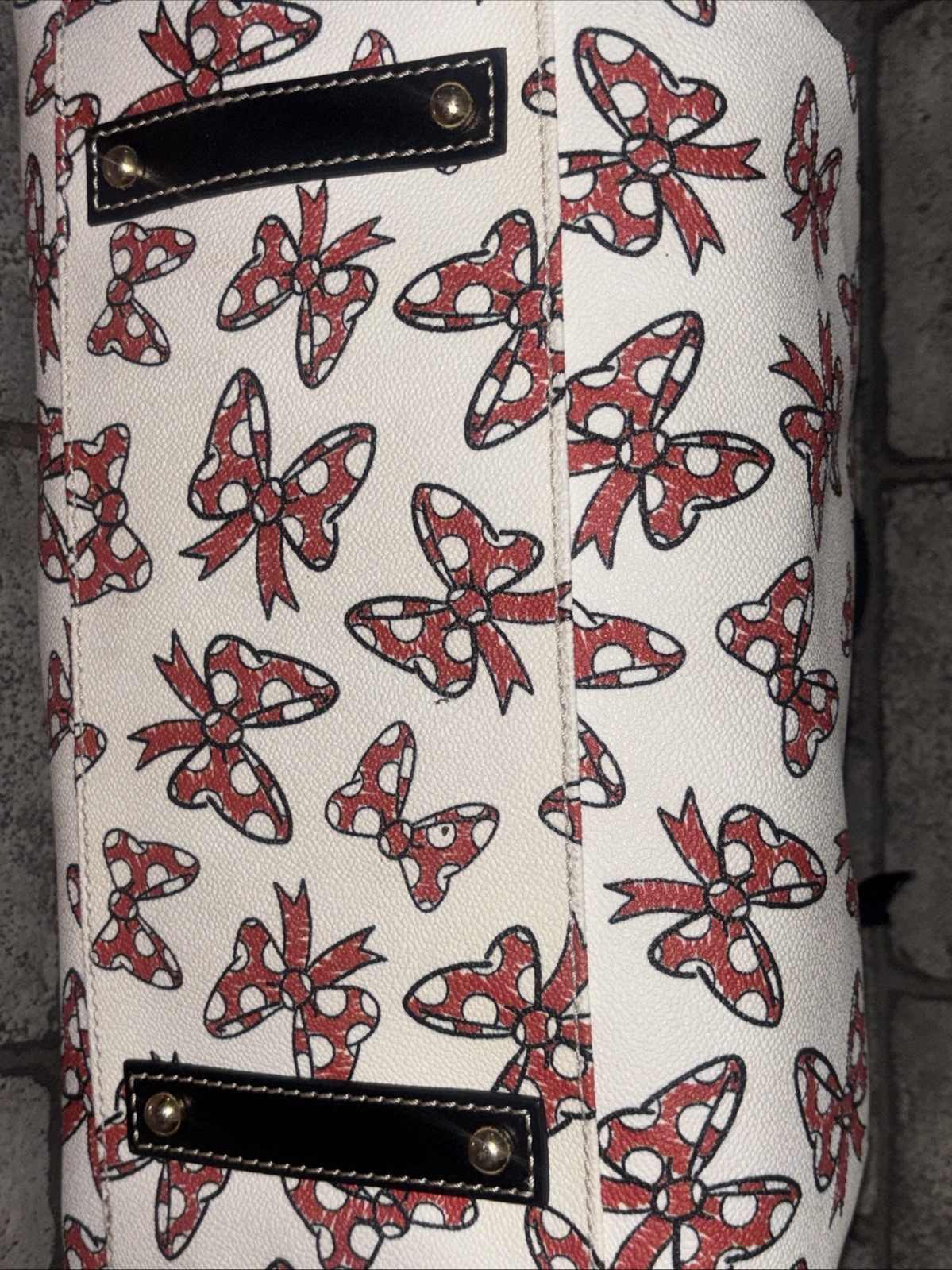 Dooney And Bourke Minnie Mouse Walt Disney Satchel Bag Pocket Book Rare Nice