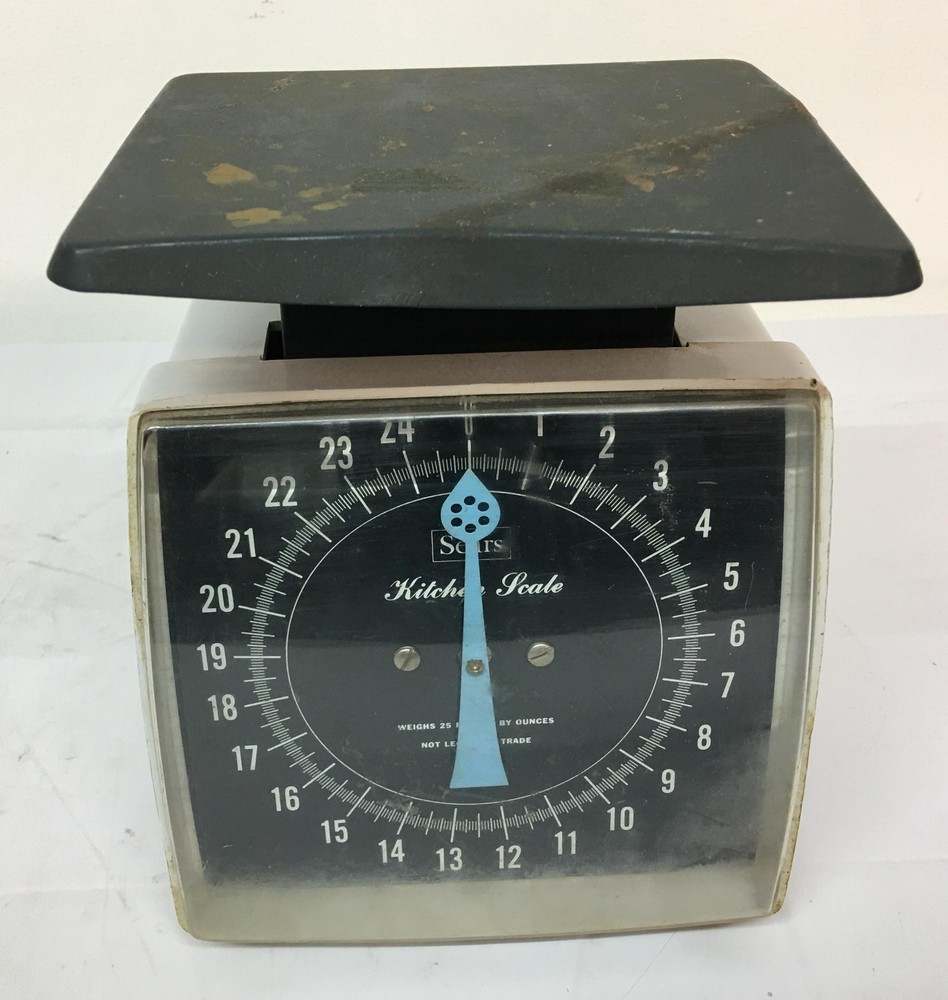 Sears Kitchen Counter Dial Scale 25 LB vintage