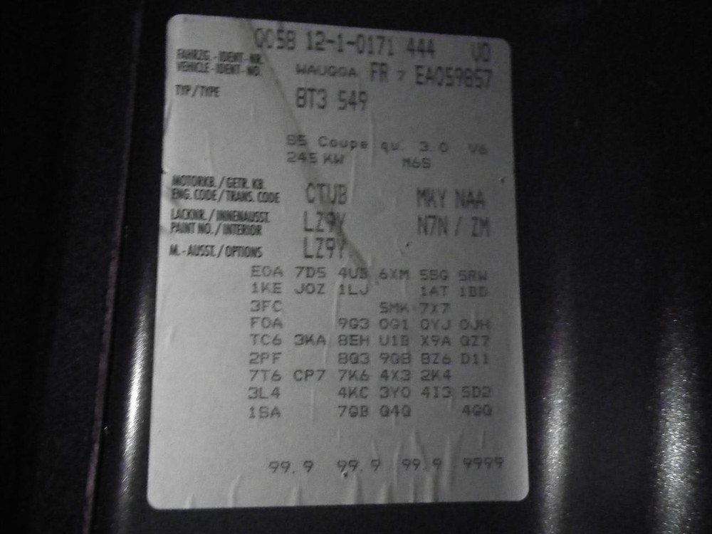 Audi S5 2013-2017 Blind Spot Detection System Warning Control Module 1052