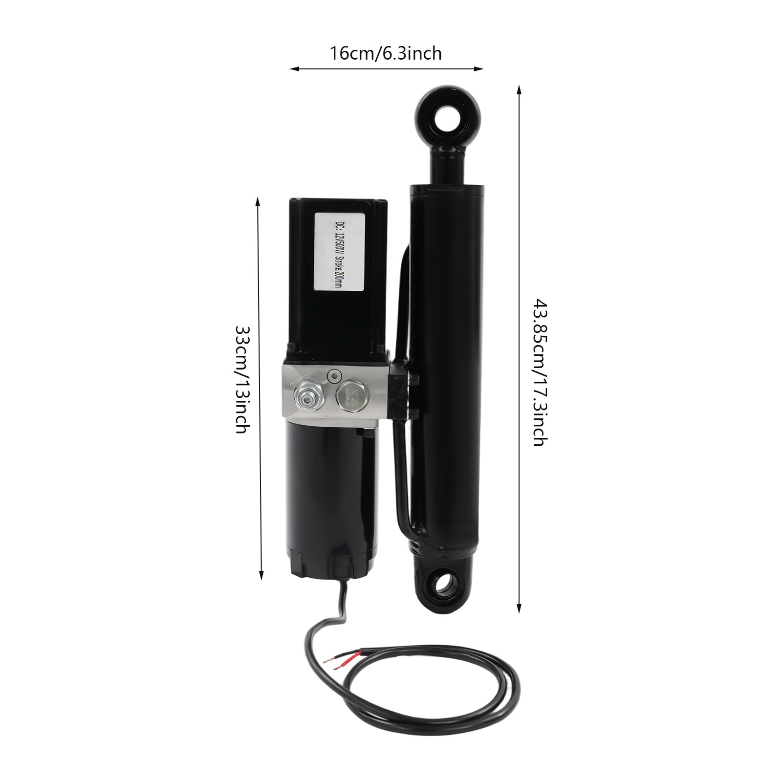 12V DC Hydraulic Motor Electric Linear Actuator Max Load 4409lb for Lift Tables