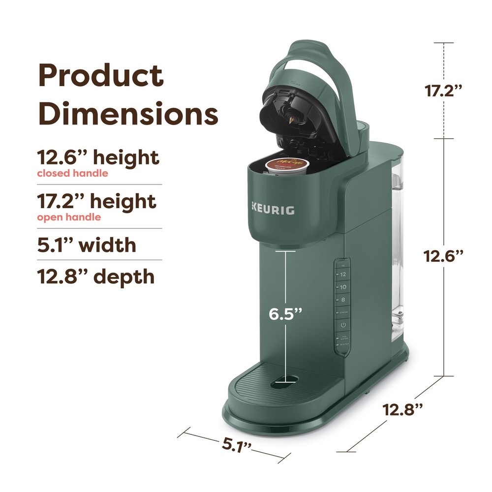 K-Express Single Serve K-Cup Pod Coffee Maker, 3 Brew Sizes, Strong Button Fe...