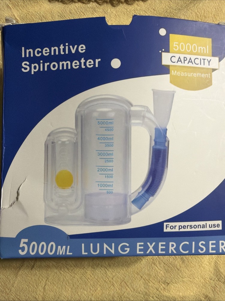 Breathing Exercise Device for Lungs Deep Breathing, Incentive Spirometer 5000ml