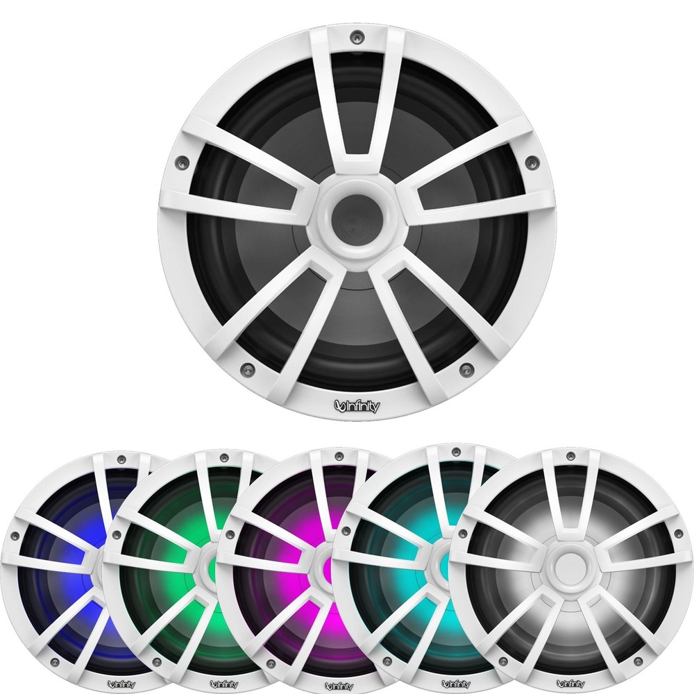 Infinity Reference 10" Marine White Subwoofer with Multi LED Lighting (Single)