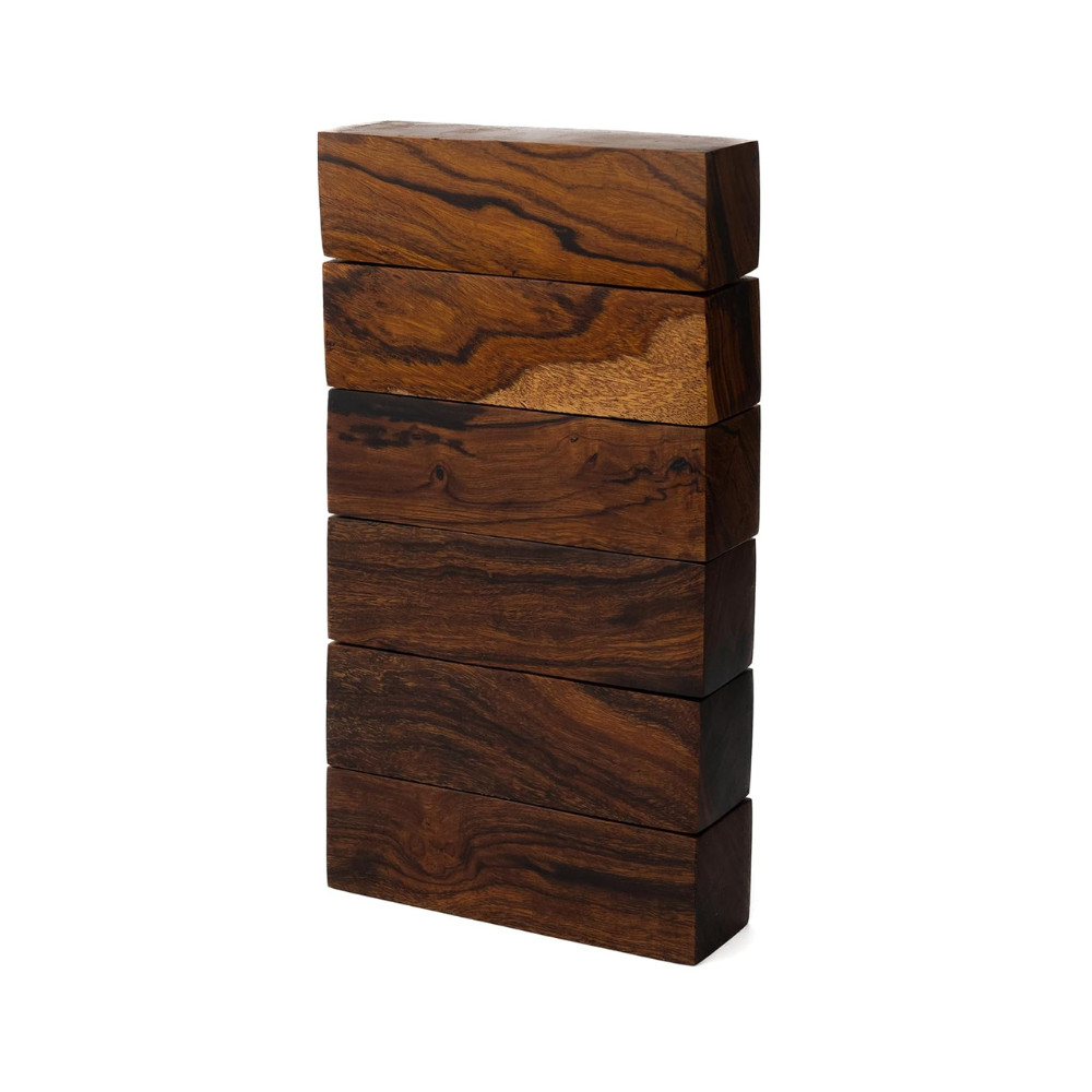 Exotic Hardwood - Ironwood Lumber Turning Blanks - 5 x 1.5 x 1.5 - Pack of 6