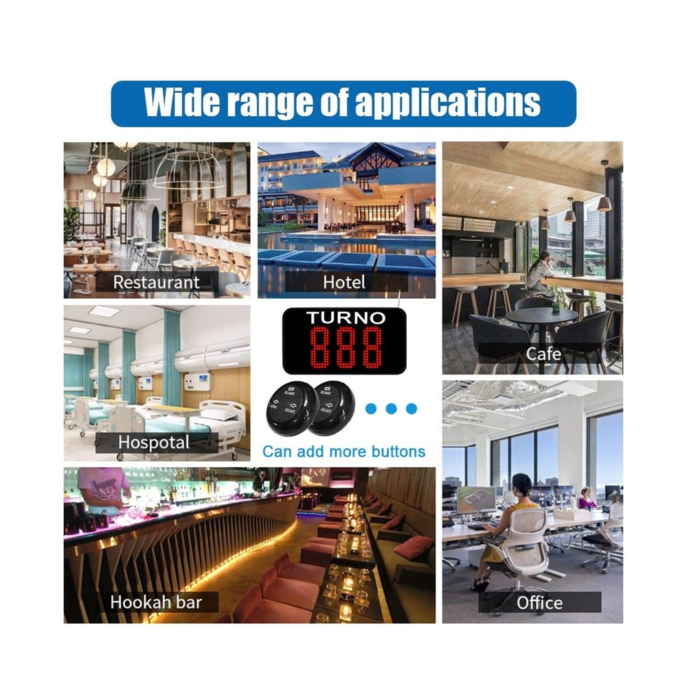 Take a Number System Waiting Number System Queue Wireless Calling System with...