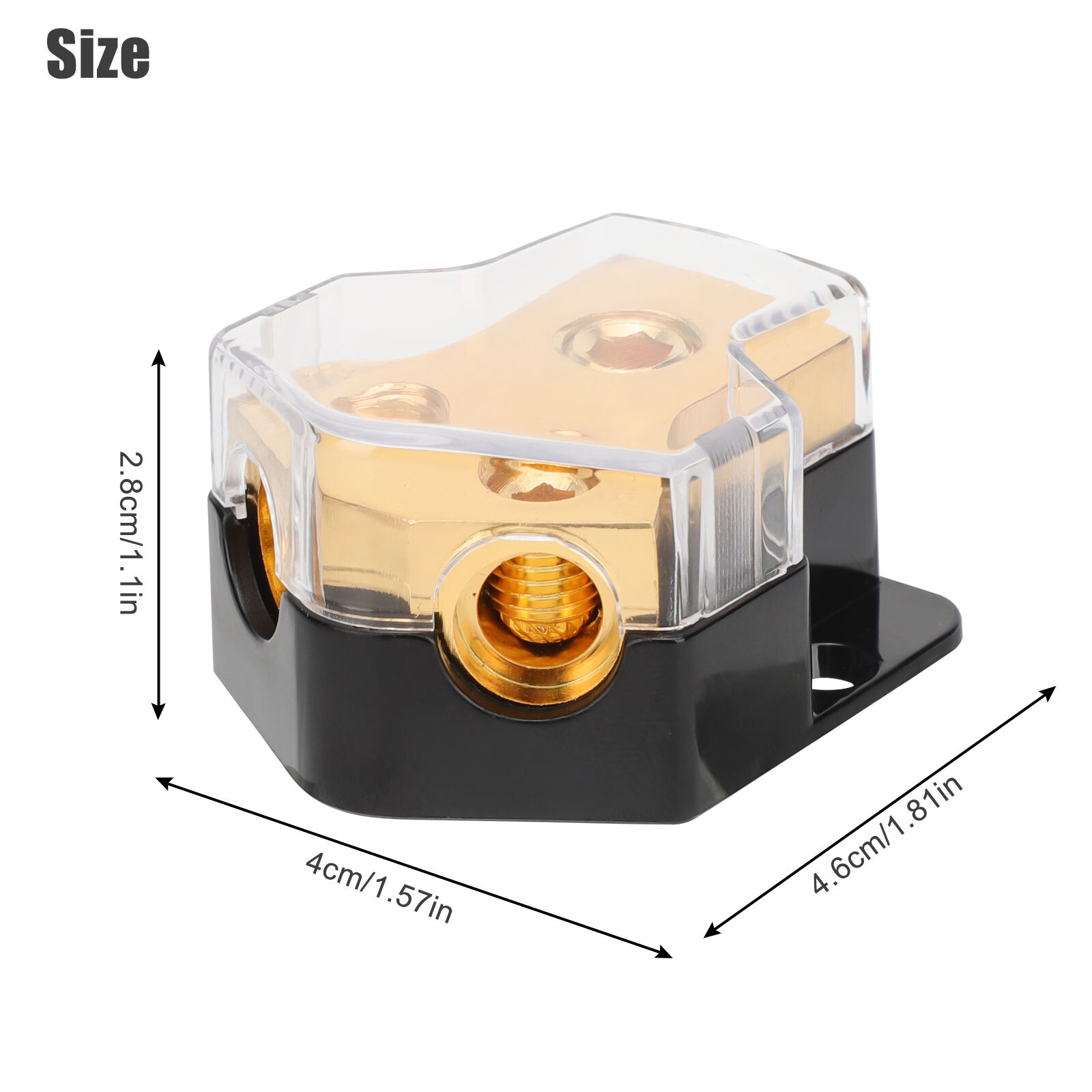 Car Audio Splitter Amp Power 0/2/4 Gauge In 4/6/8 Gauge Out Distribution Block