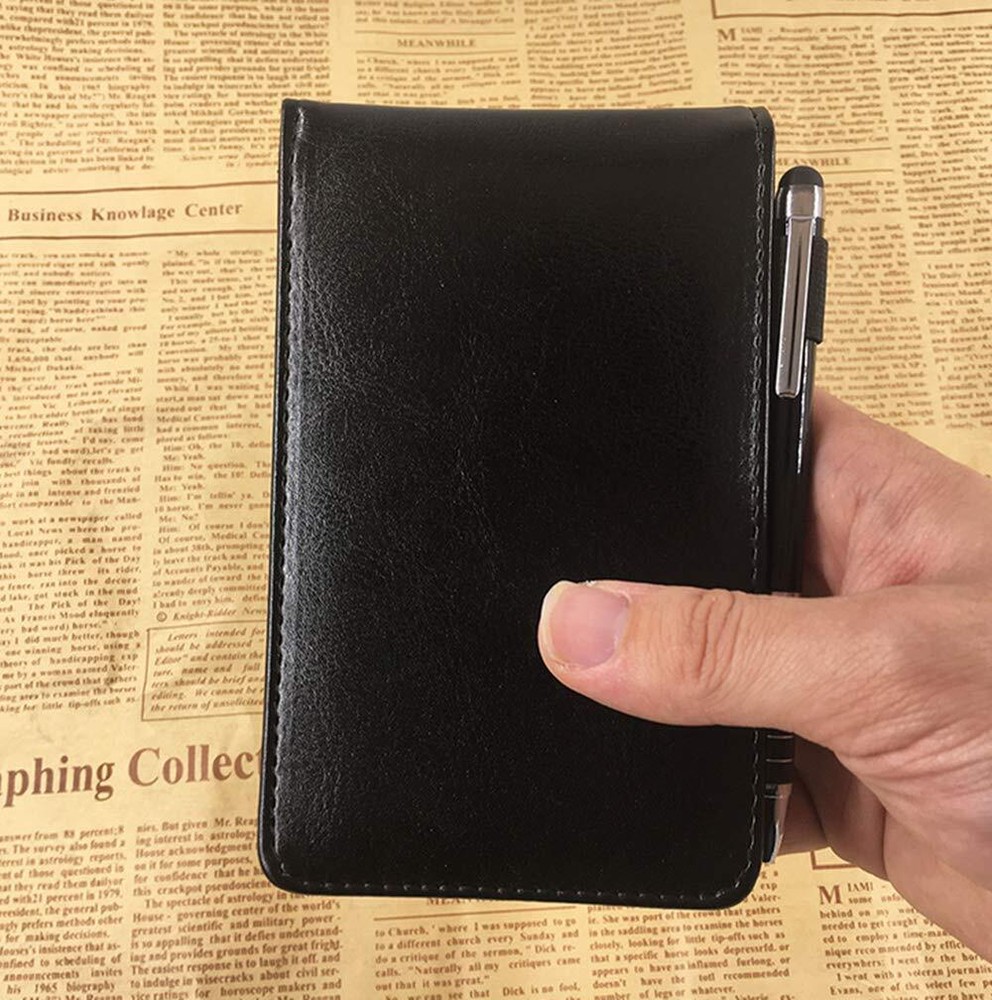 Mini Pocket Notepad Holder with 50 Lined SheetsRefillablewith Notebook Refill...