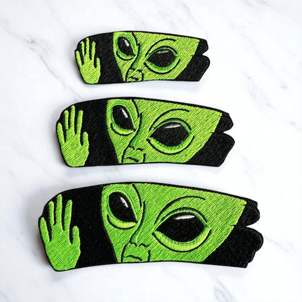 Alien Embroidery Patch Multi Sizes 3" - 5"