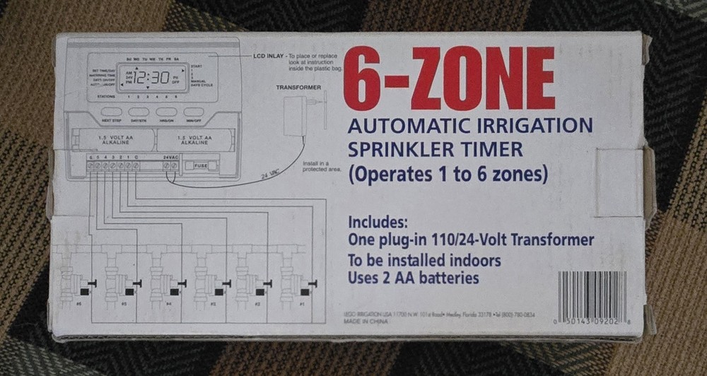 NOS LEGO 6-ZONE AUTOMATIC IRRIGATION SPRINKLER TIMER #9202