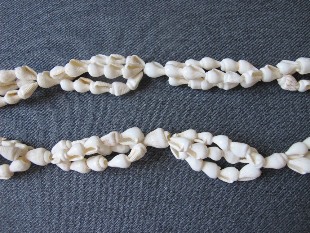 Vintage nice design real small shells long lariat necklace