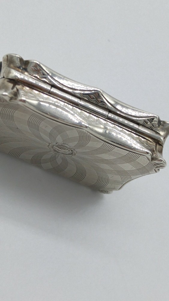 Vintage Square Sterling Pill or Stamp Box