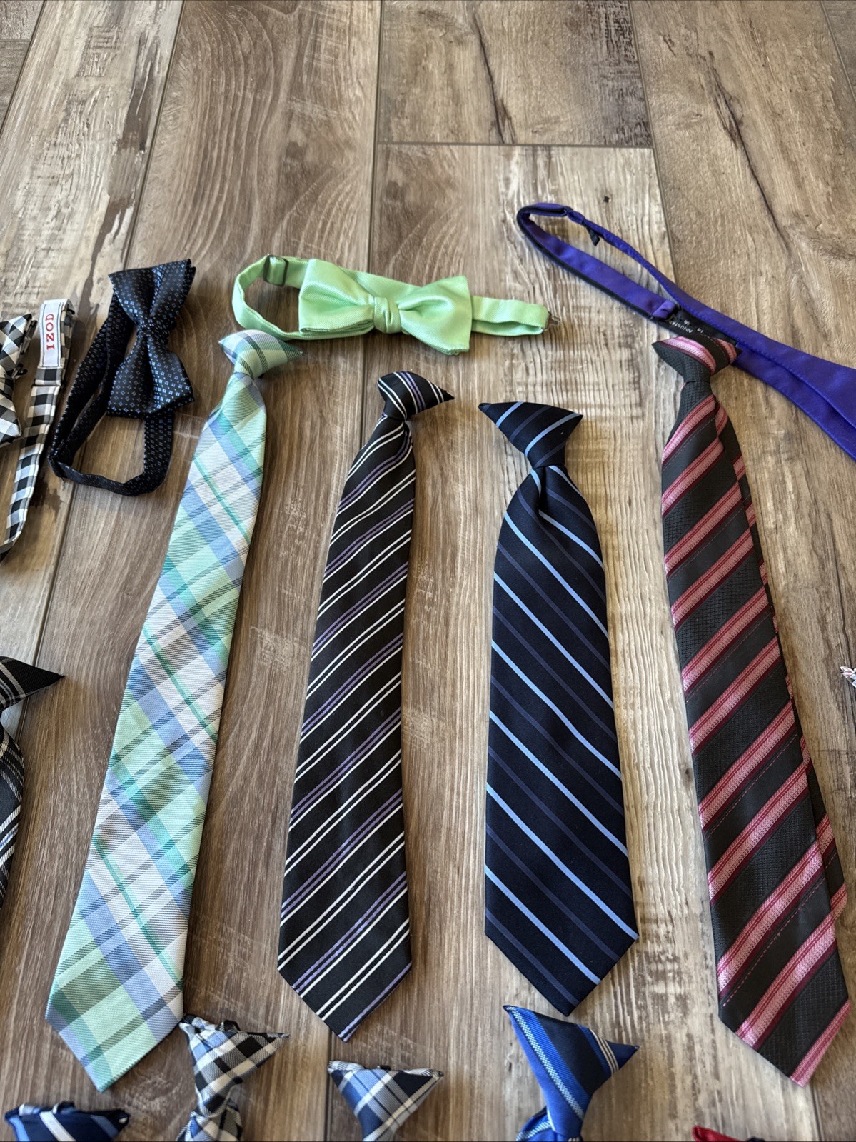 Ties For Children/Preteens Includes Clip Ons And Bow Ties Lot Of 16