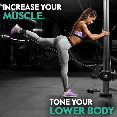 Ankle Strap for Cable Machine – Premium Padding and Olive Green - Single