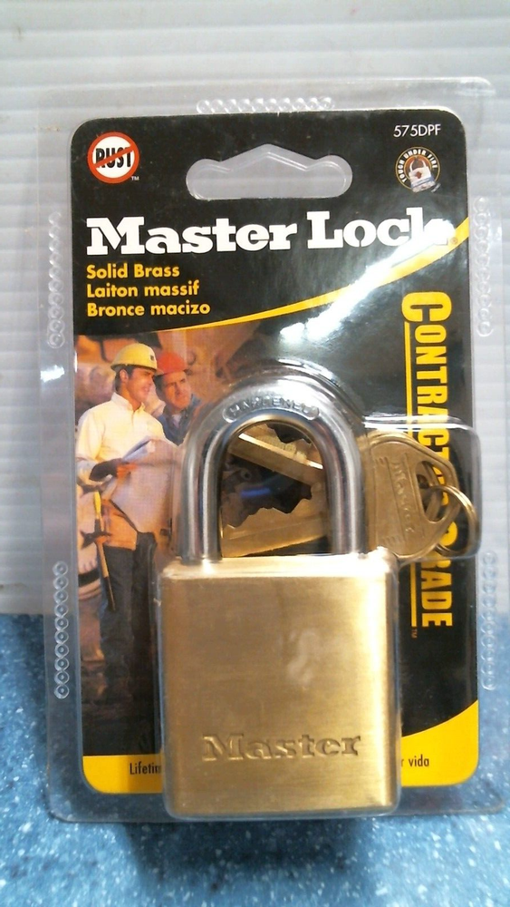 Master Lock Solid Brass Keyed Padlock (575DPF) FS