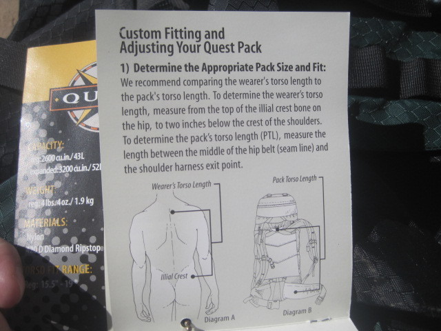 Quest Trailblazer Backpacking Backpack