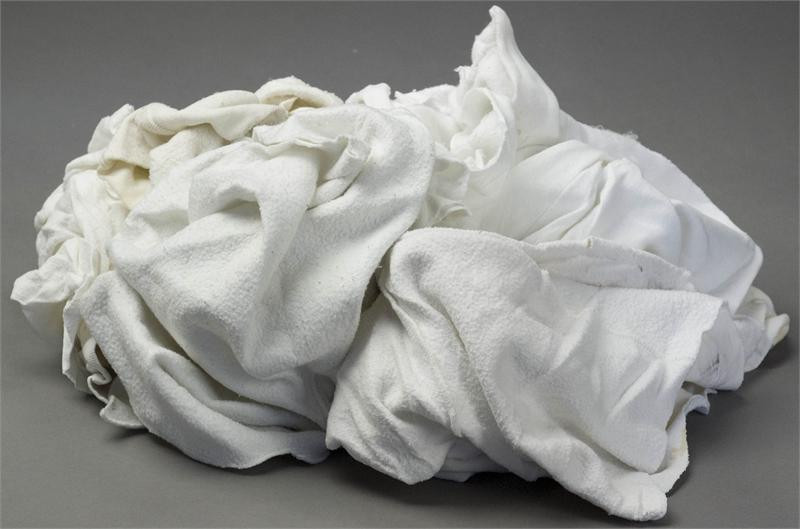 White Fleece Sweatshirt Rags 25LB Box