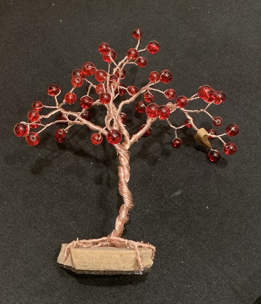 Handcrafted Wire and Bead Bonsai Tree
