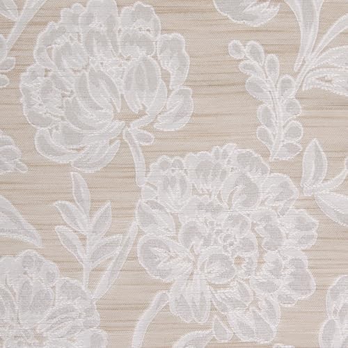 Laura Ashley Annaleigh Tablecloth Jacquard 84" x 60" (Rectangular) Taupe