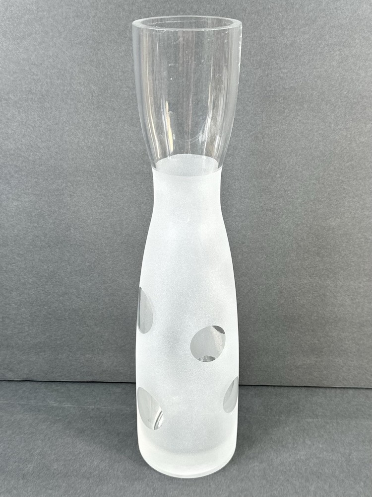 Frosted Glass Polka Dot Pattern Vase