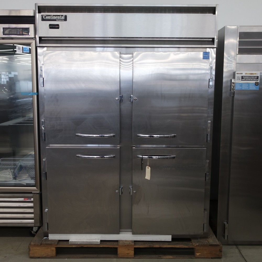 Continental 2RENSSHD 57" W Two-Section Split Solid Door Reach-In Refrigerator