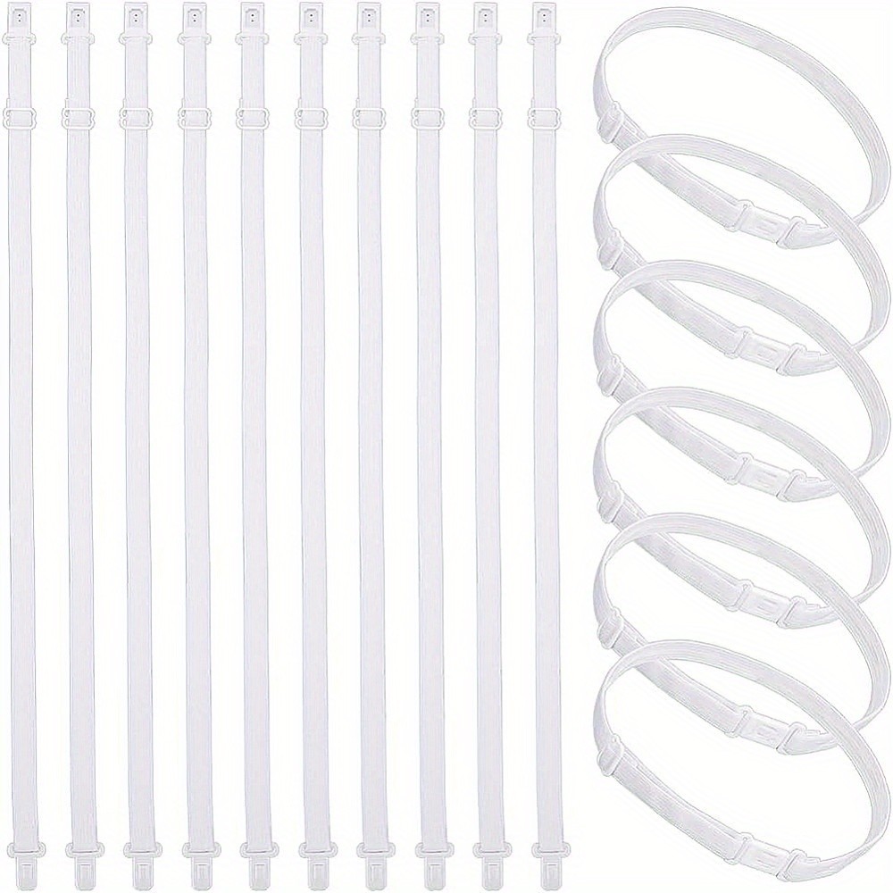 1box 16pcs Adjustable Polyester Elastic Bow Tie Extender Bands with Plastic