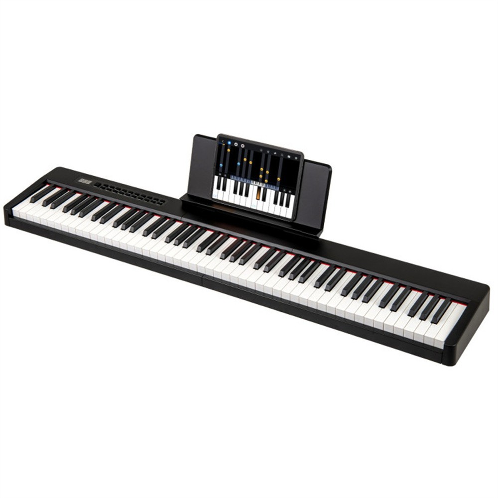 88 Key Velocity Sensitive Digital Piano Split Function for Duet Playing Black