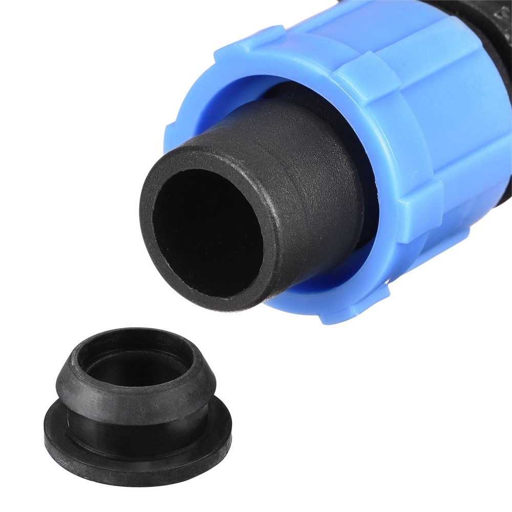 20PCS Drip Irrigation Tubing Coupling Barbed Locking Fitting with Washer