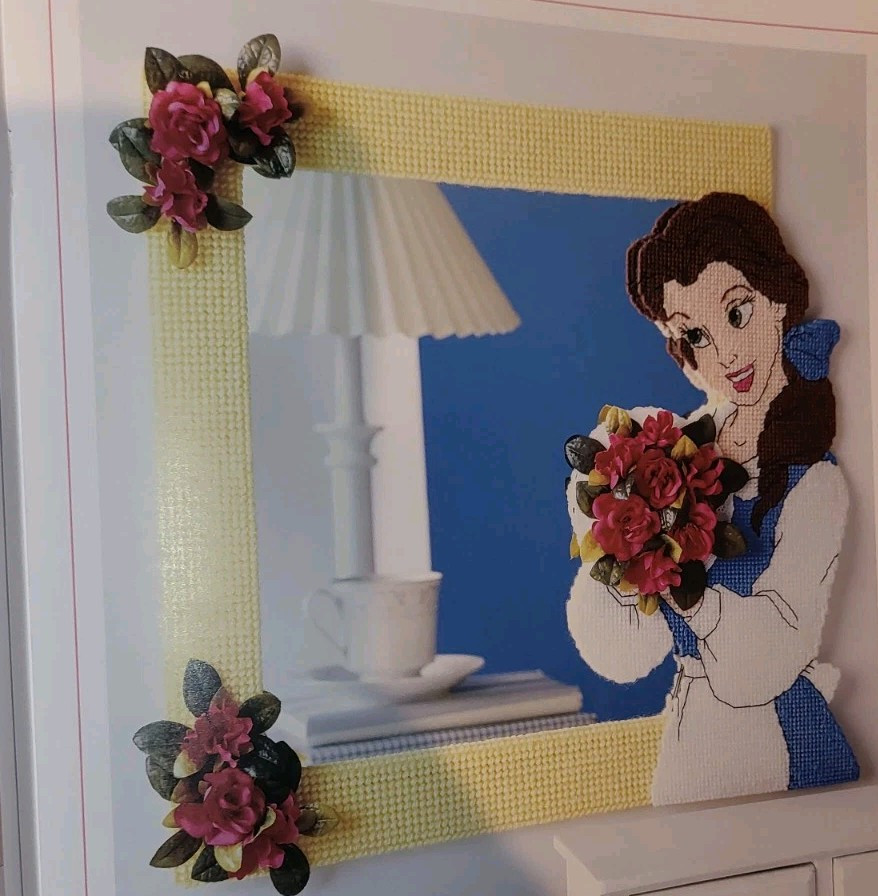Disney Home Princess Collection Plastic Canvas Mirror Decor Pattern Book