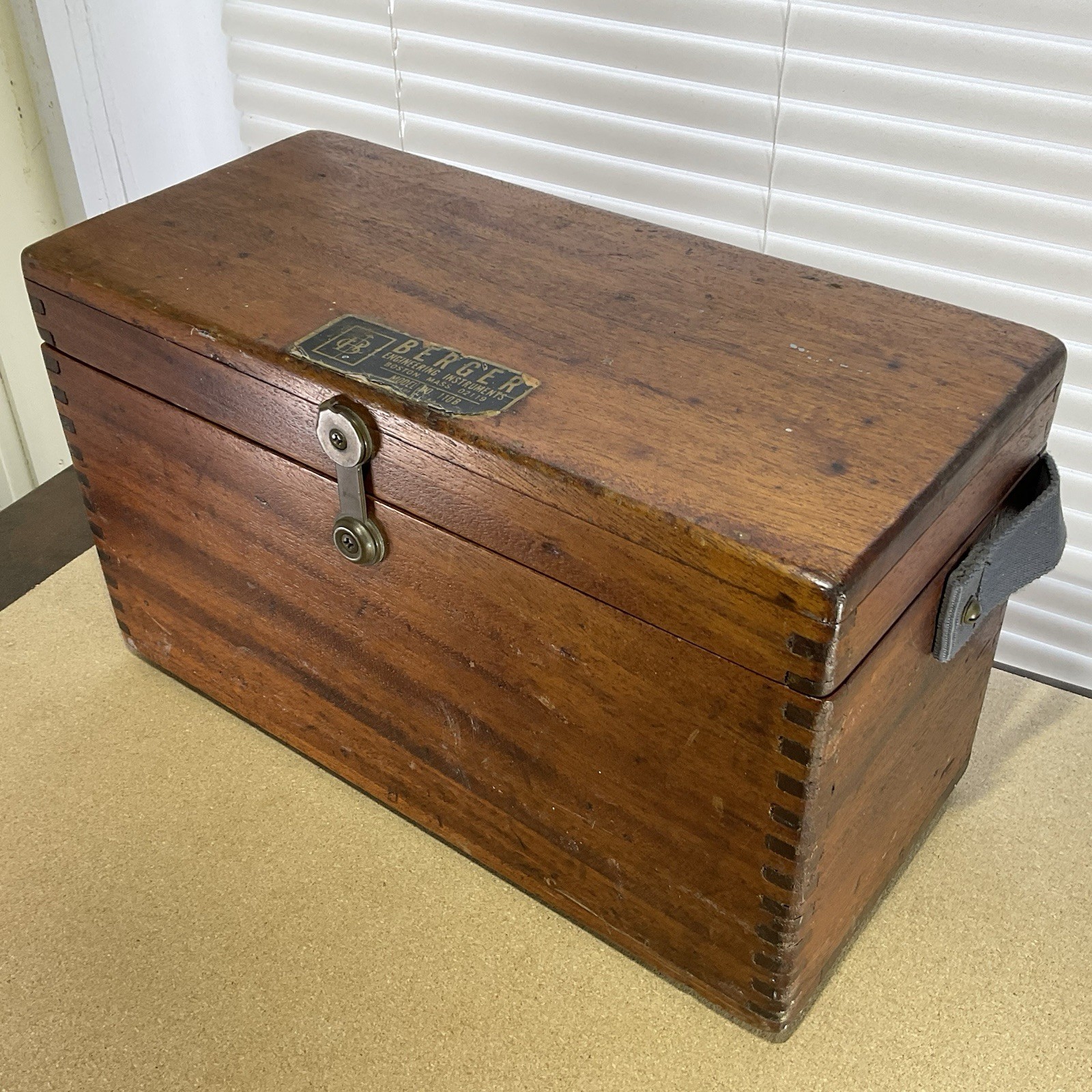 BERGER Model 110B Transit Level w/ Wood Case +Extras ~ Vintage 1960's