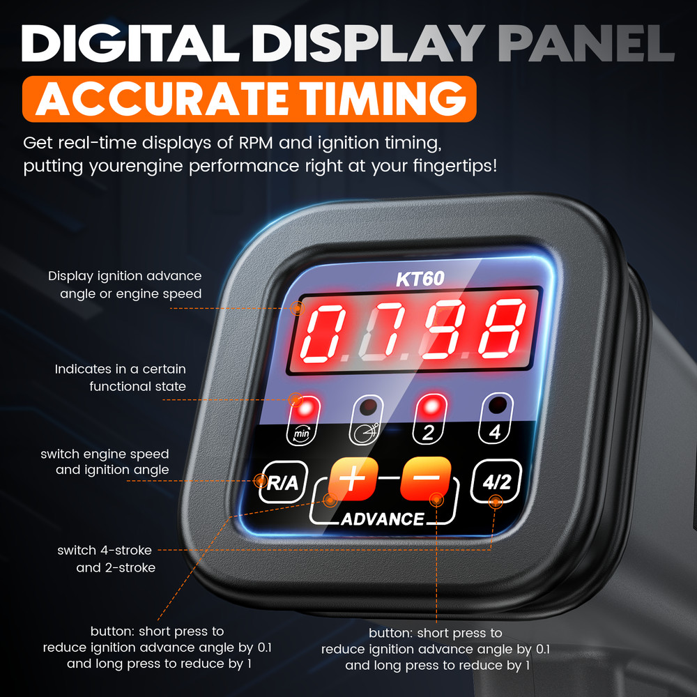 Digital Timing Light with Inductive Sensor for Automotive Engines (Petrol/CNG)