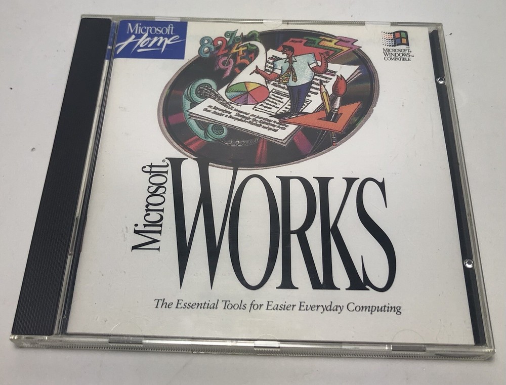 Microsoft Works Version 3.0 1993 Software CD 070-052-004 With Product Key