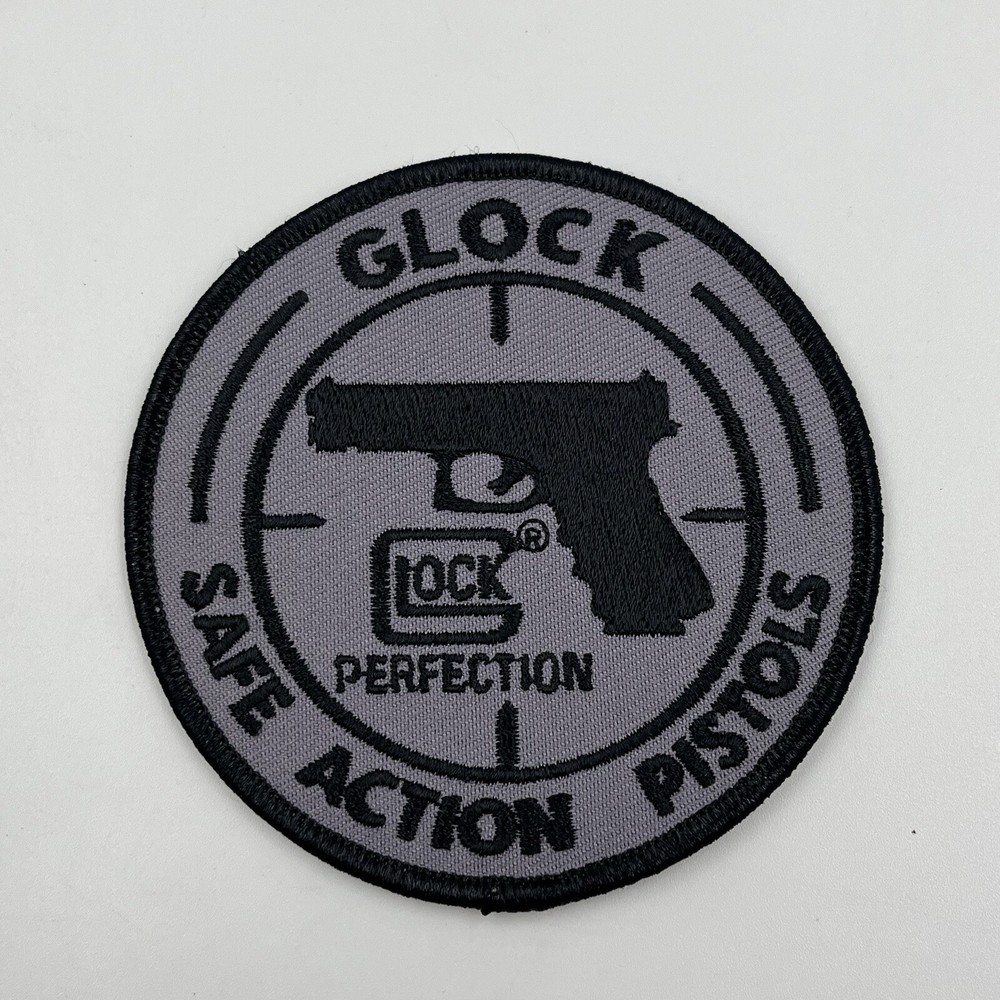 Glock Safe Action Pistols Patch and Sticker 3.5 inches Hook and Loop back