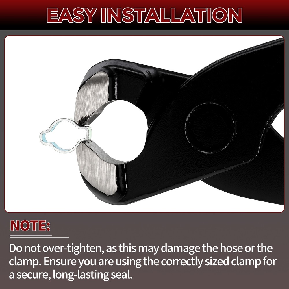 10 Pack Galvanizing Plate Double Ear Hose Clamps, Working Range 7-9mm