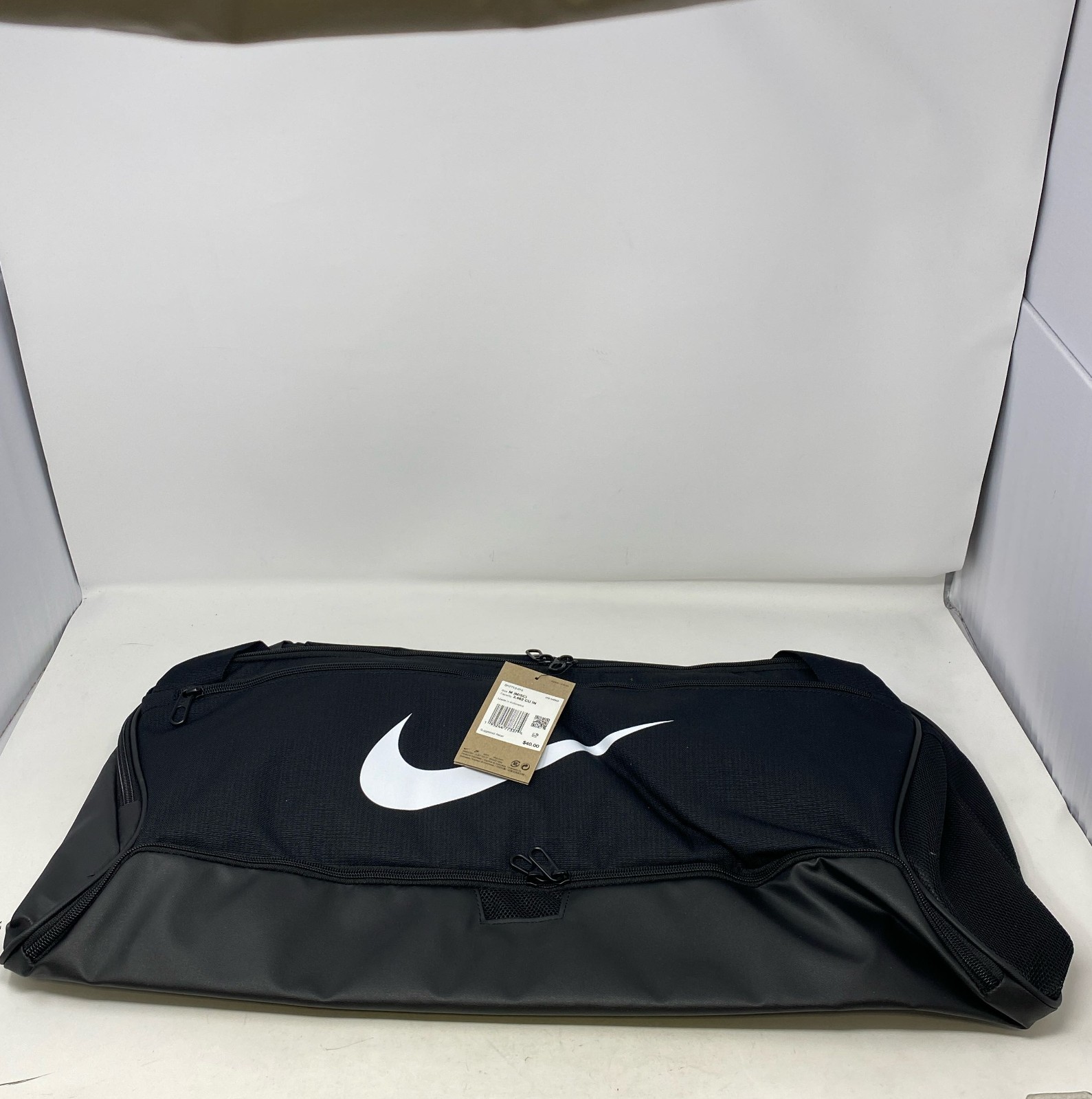 Nike Brasilia 9.5 Medium 60L Training Duffel Bag - Black/Black/White DH7710-010
