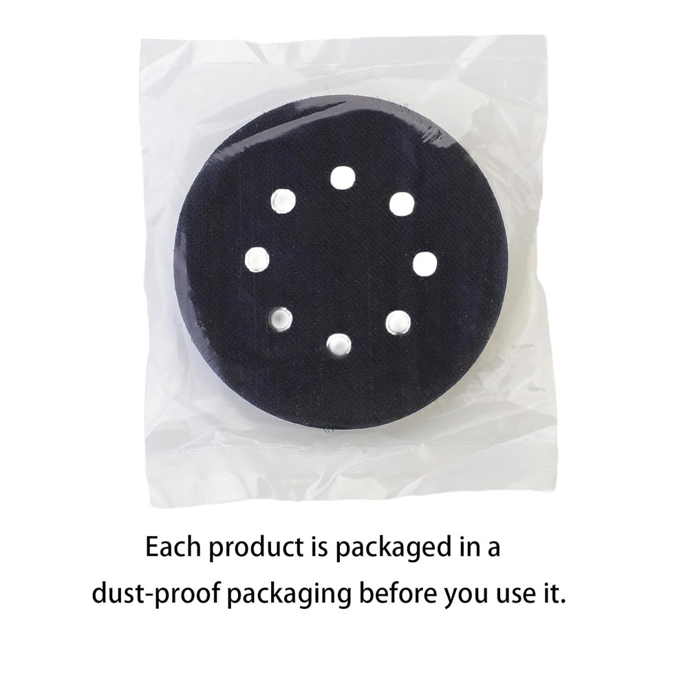 2 Pack 5 Inch 8 Holes Foam Interface Pad Surfprep Foam Sanding Pads for Buffer (