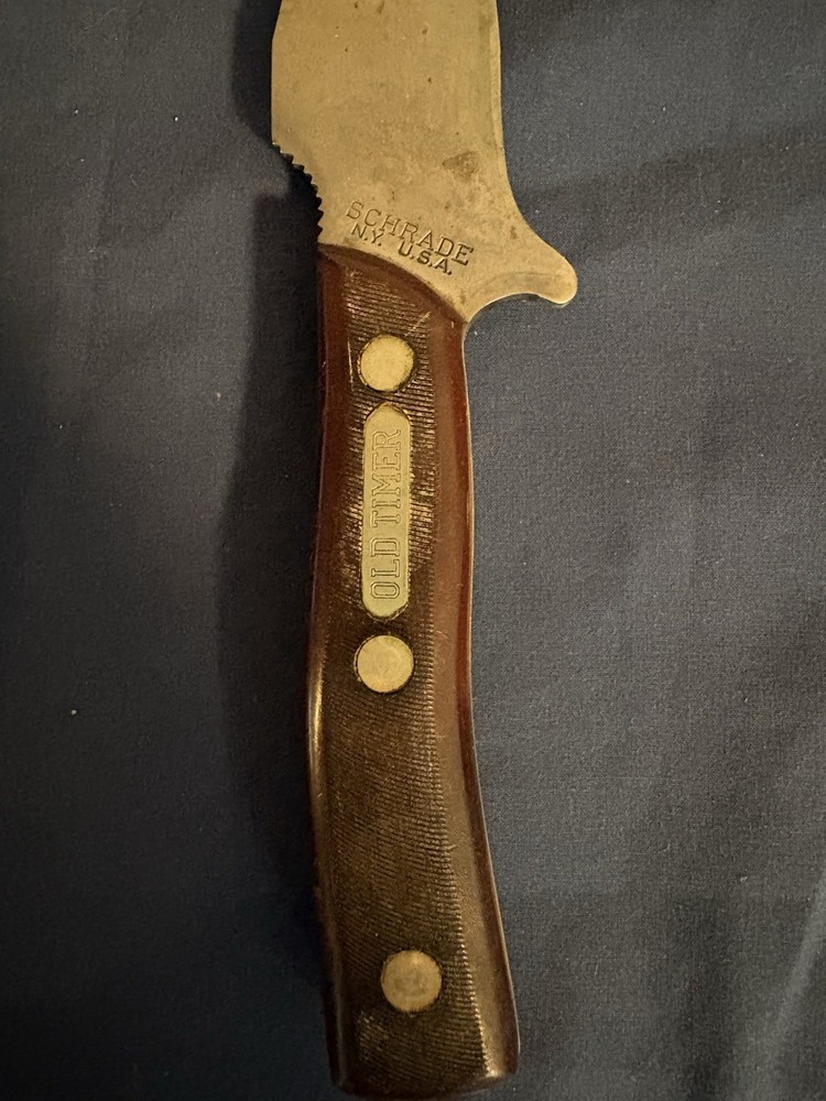 Old Timer schrade 150T Knife W/leather Sheath