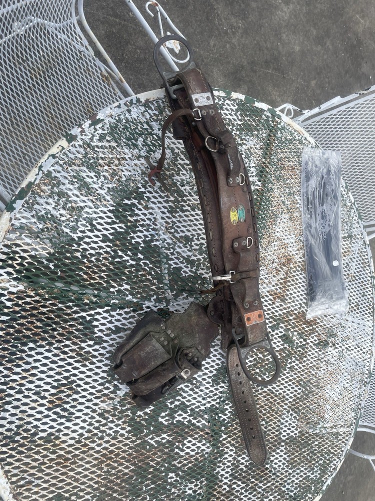 Leather lineman’s belt 22d