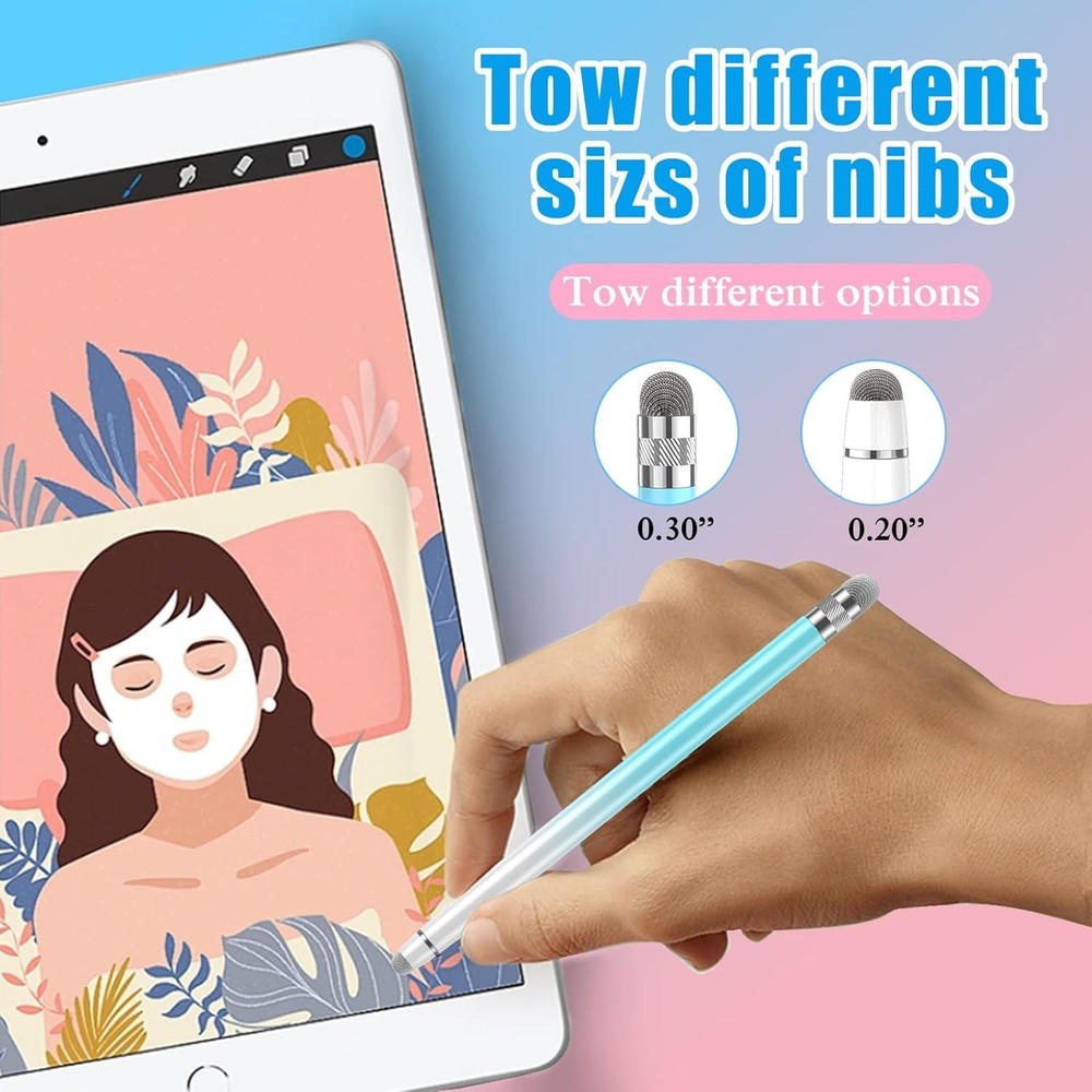 Versatile 2-Pack Stylus Pens for iPhone, iPad & Android - Scratch-Free Design
