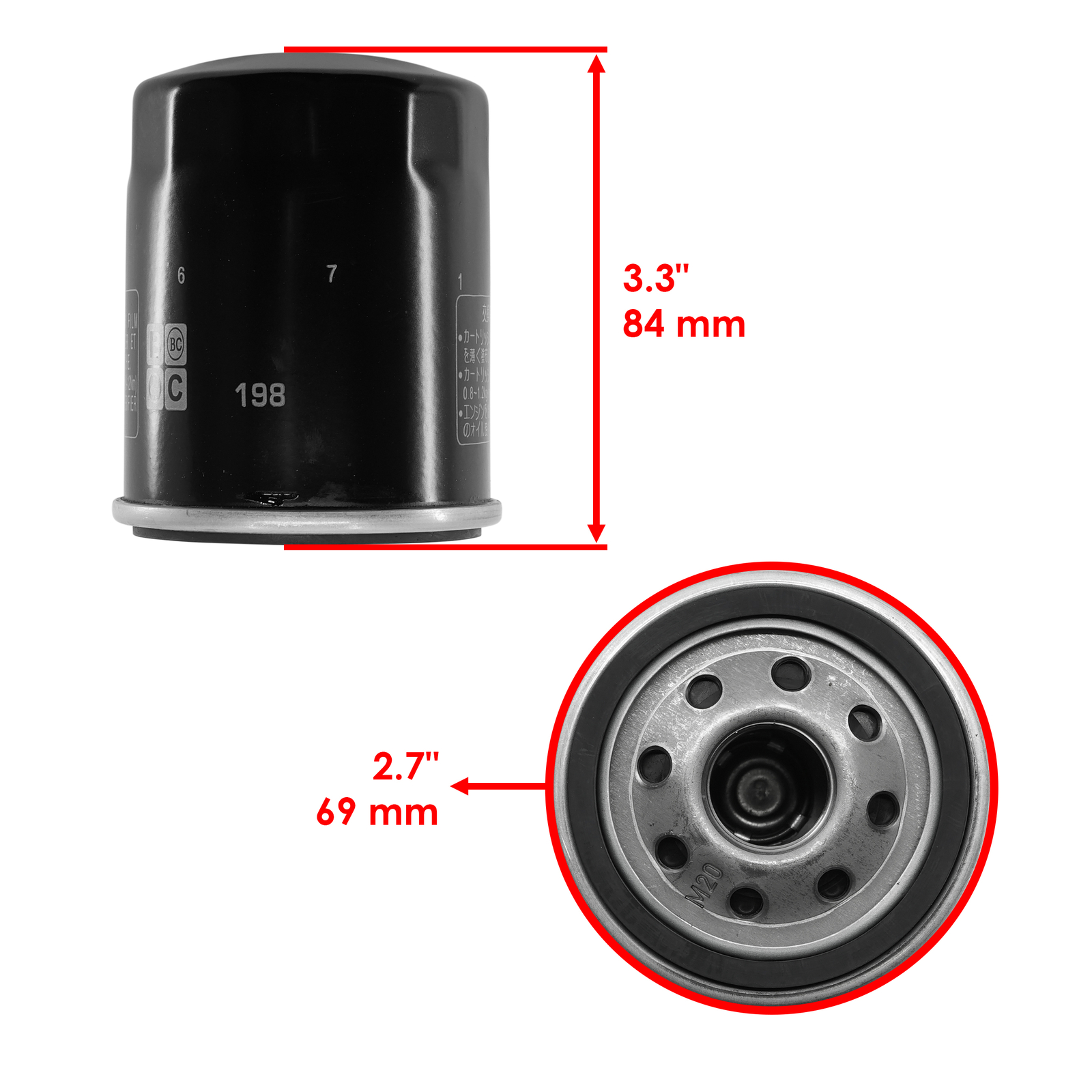 2 Pack Oil Filter for Polaris 2540006 2540122 2540086