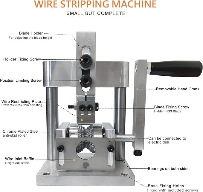 Wire Stripping Machine Copper Wire Scrap Cable Stripping Range 1.5mm-30mm E305