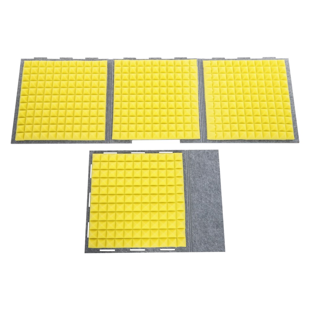 60*60cm Soundproof Removable Cover Desktop IsolationAbsorbing Shield Yellow