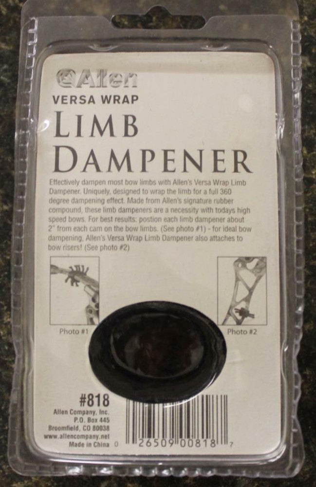 NEW Allen 818 Versa Wrap Archery Compound Bow Std & Split Limb Dampener 2-Pack!