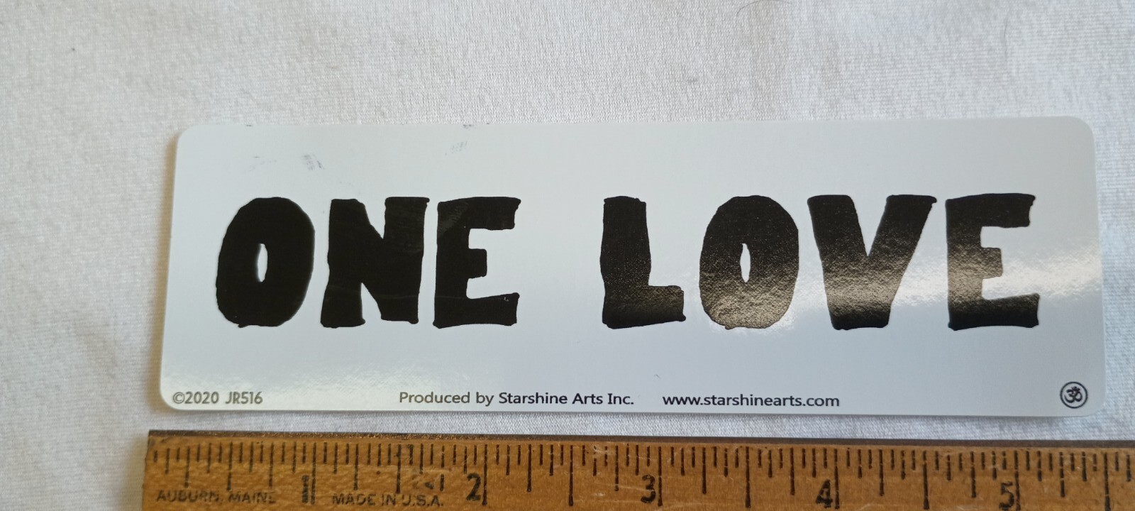 One Love 1.75 x 5.5 inch Sticker