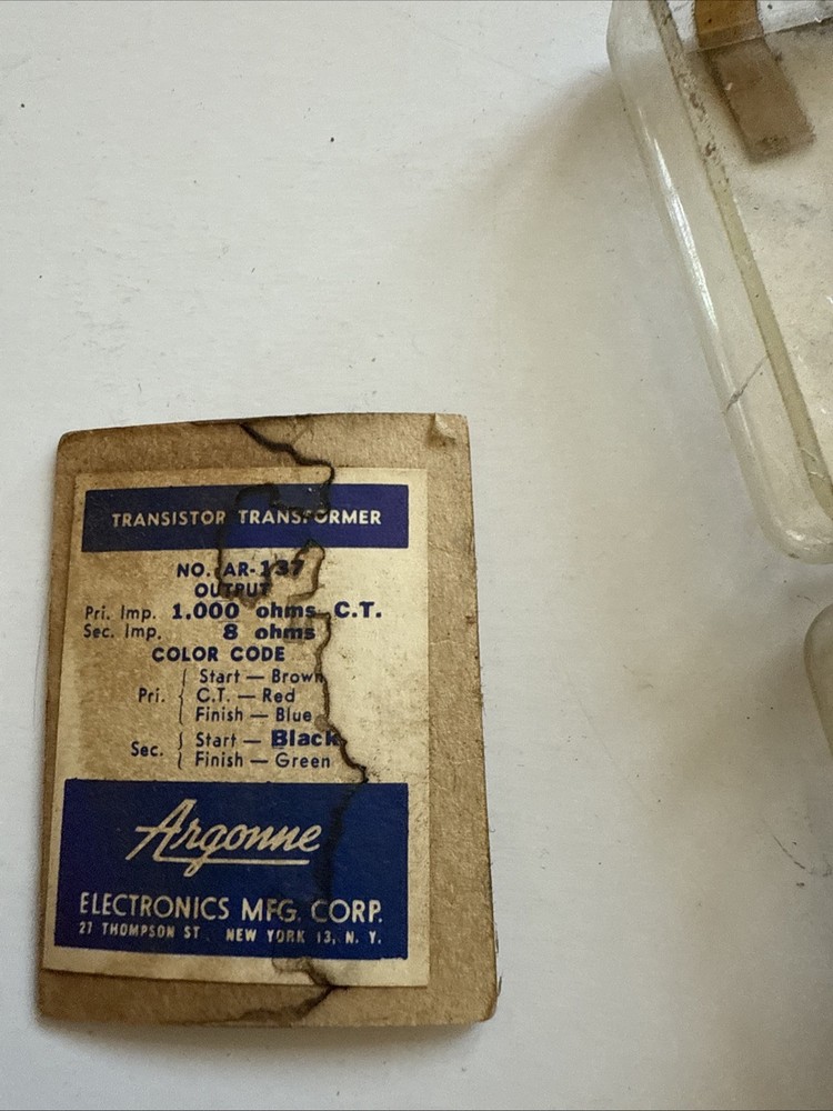 NOS Argonne Transistor Transformer AR-137 AR 137