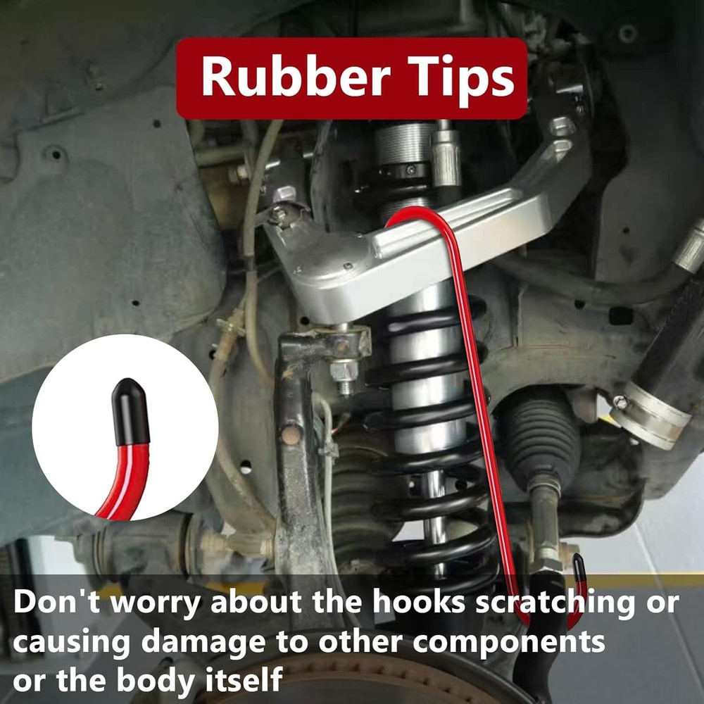 2PCS Brake Caliper Hanger Compression Mechanic Tool with Rubber Tips, Durable St