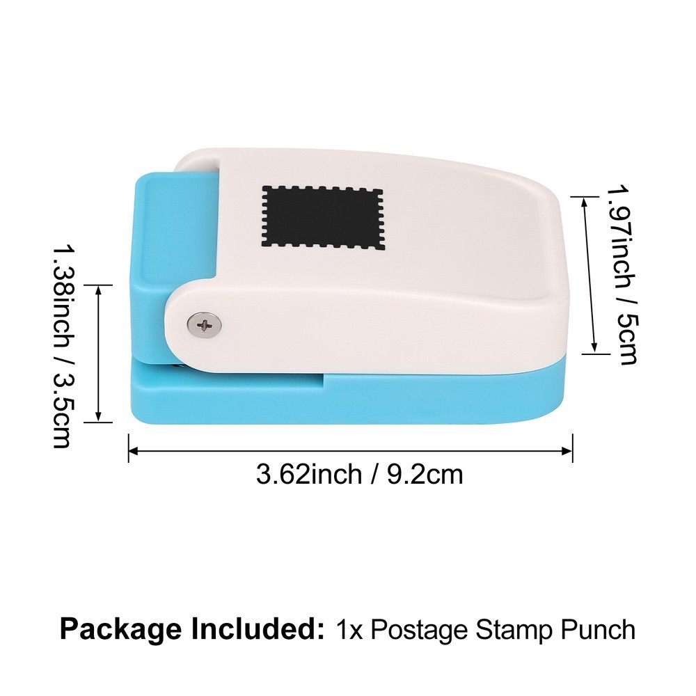 1X0.8inch Rectangular Postage Stamp Punch for Paper Crafting Scrapbooking DIY