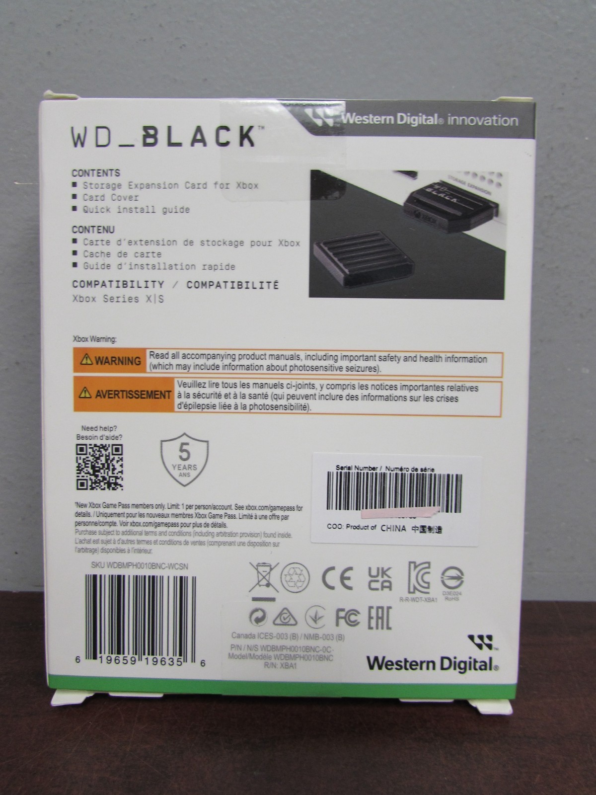 WD_BLACK 1TB C50 Expansion Card for Xbox, External SSD - BRAND NEW [31D]