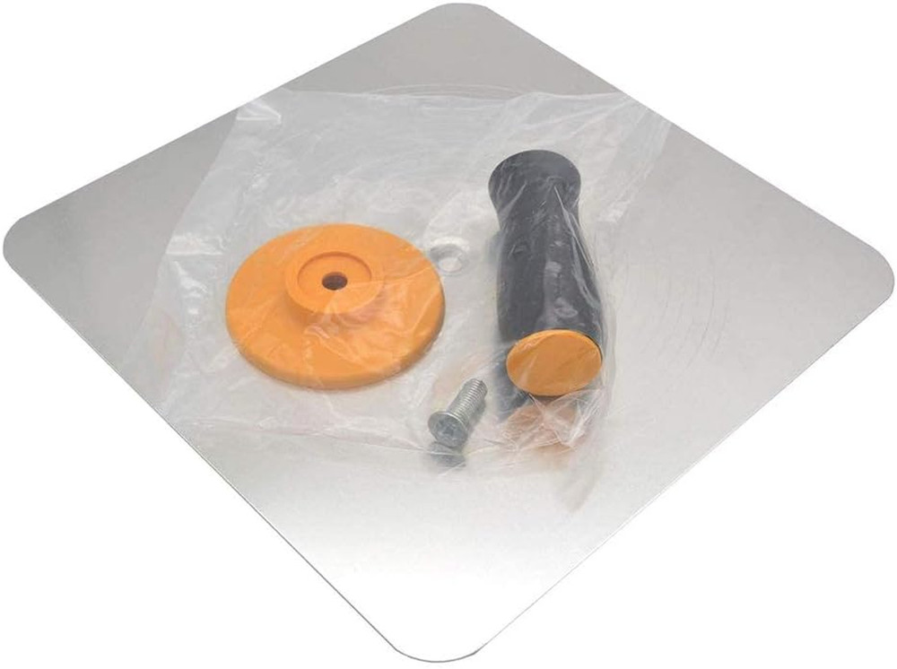 2Pack Aluminium Plastering Hawk with Soft Grip Handle, Plaster Mortar Board Hold