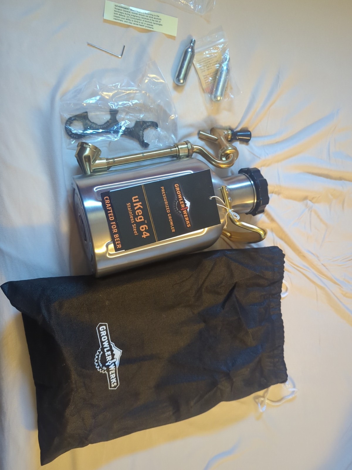 GrowlerWerks UKeg 64 Stainless Steel New