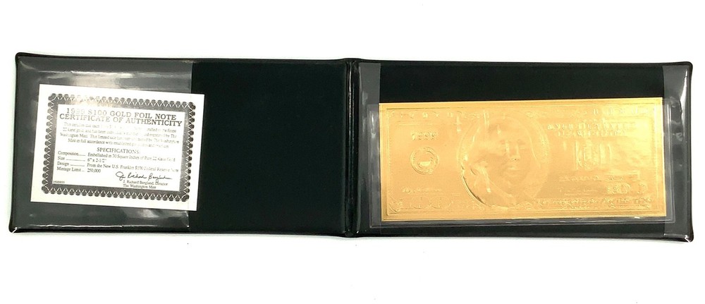 The Washington Mint $100 Gold Foil Note
